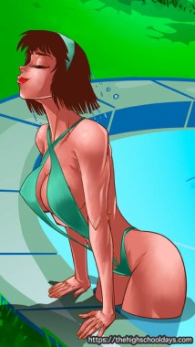 Sun, pool and bikini